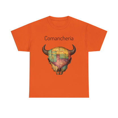 Comancheria Buffalo Skull T-Shirt — Western Map Graphic Tee
