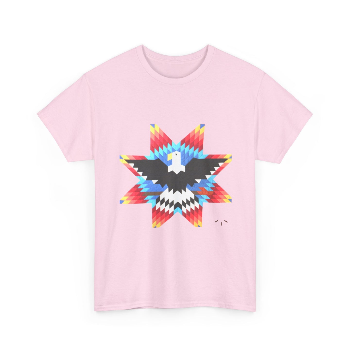 T-Shirt — Colorful Native Star Eagle Graphic Tee (Front Eagle Star, Back Crossed Arrows)
