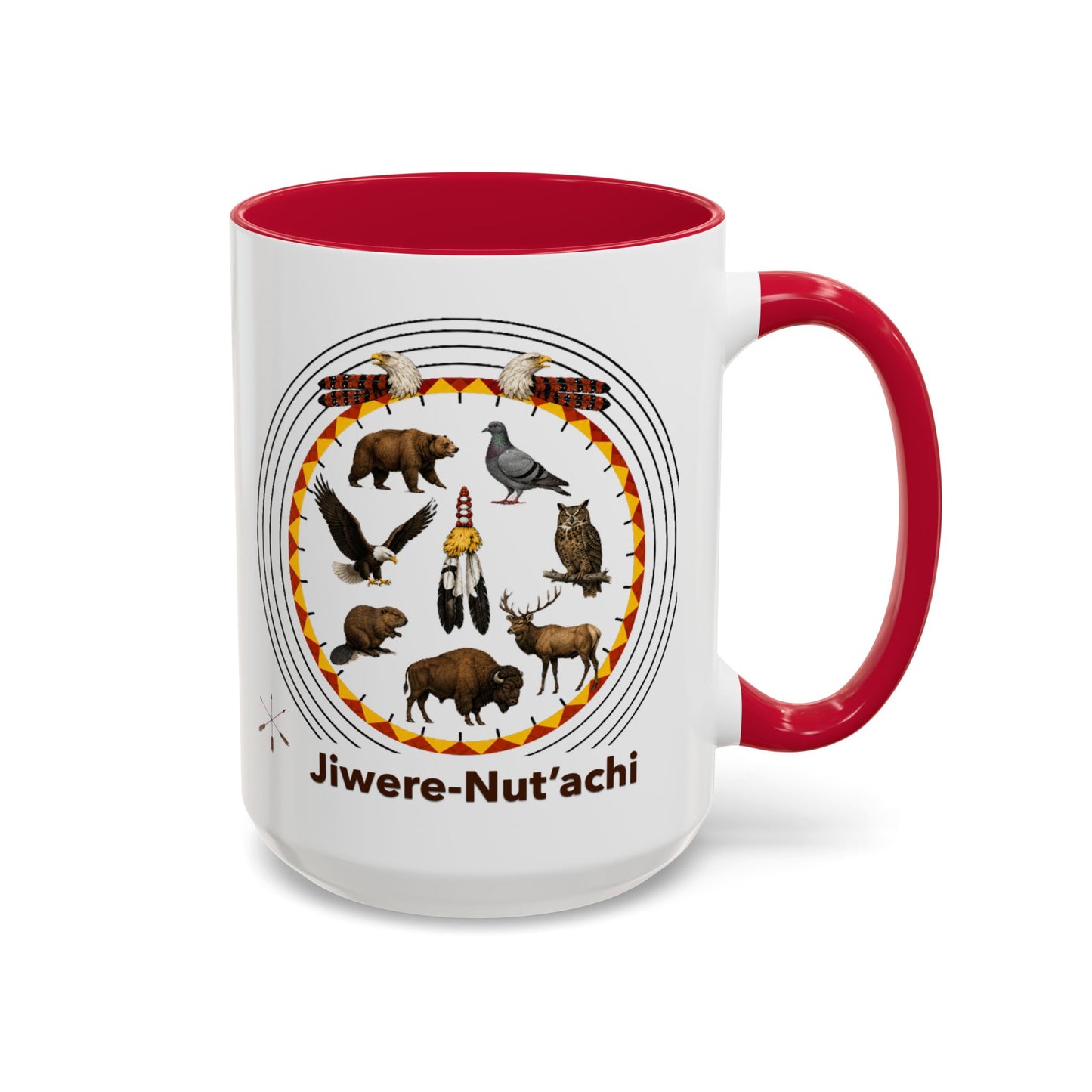 Otoe Missouria Native Animal Circle Mug – 'Jiwere-Nut'achi' Illustrated Coffee Cup (11oz/15oz)