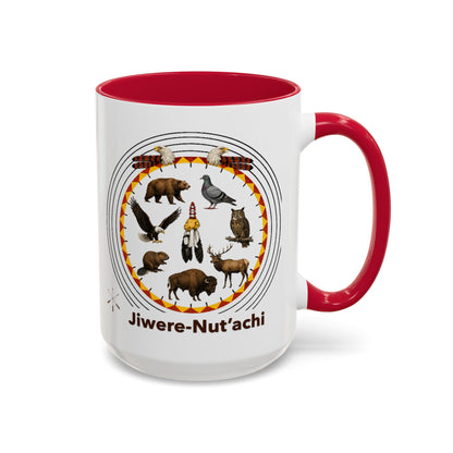 Otoe Missouria Native Animal Circle Mug – 'Jiwere-Nut'achi' Illustrated Coffee Cup (11oz/15oz)