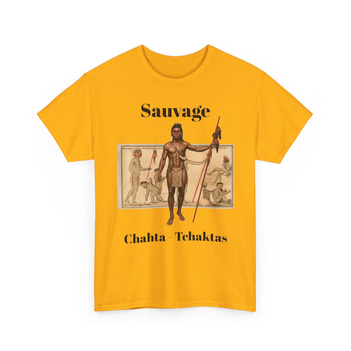 Savage Chahta Tchaklas Graphic Tee – Native American Heritage Art T-Shirt