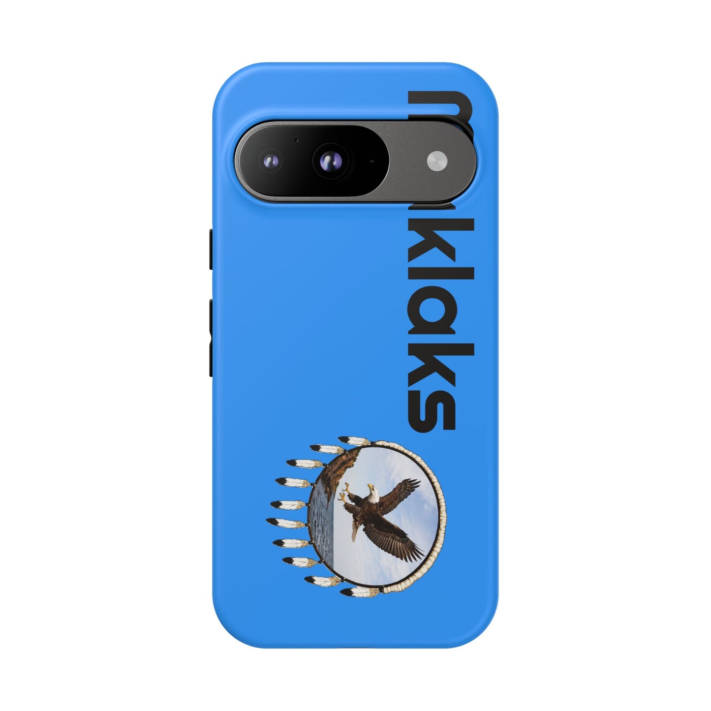 Modoc Blue 'Maklaks' Tough Phone Case with Eagle Drum Design
