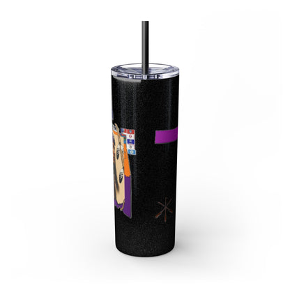Apache 20oz Skinny Tumbler with Straw — Colorful Retro Design "Naishade"