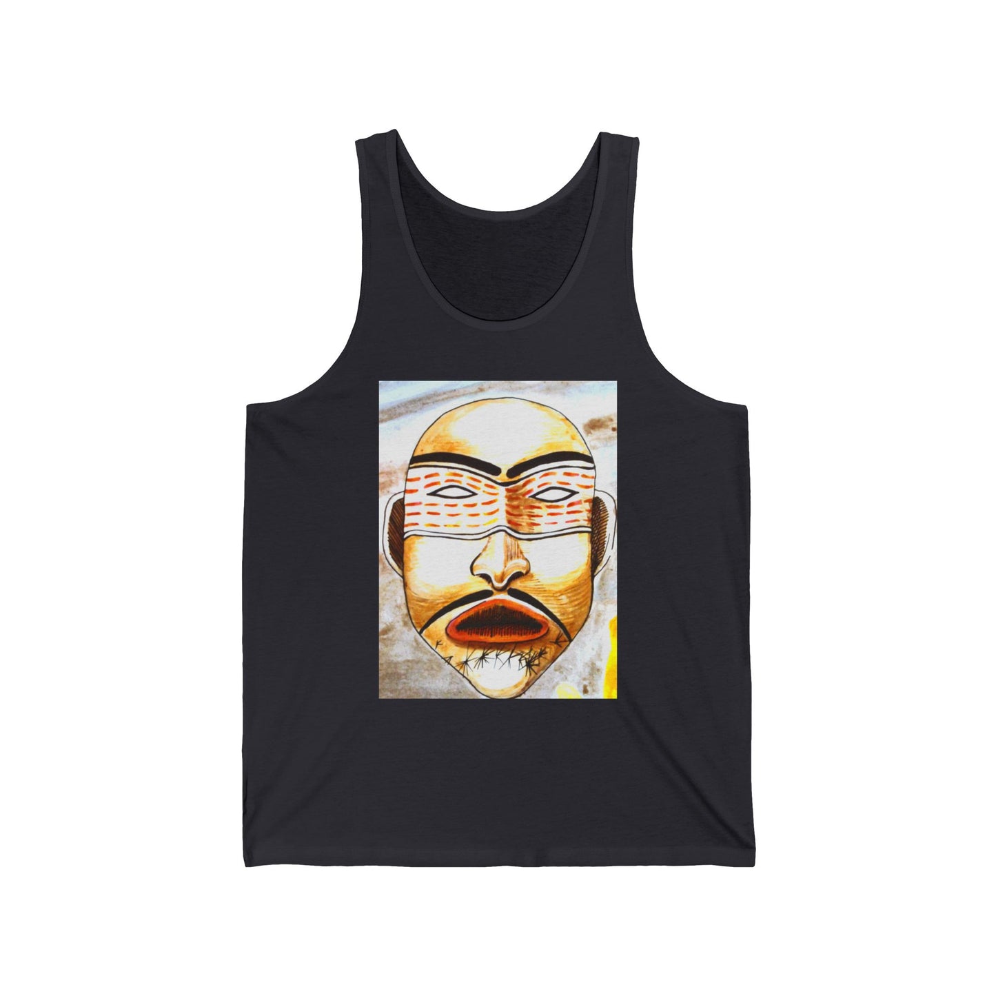 Tribal Mask & Crossed Arrows Graphic Tank Top