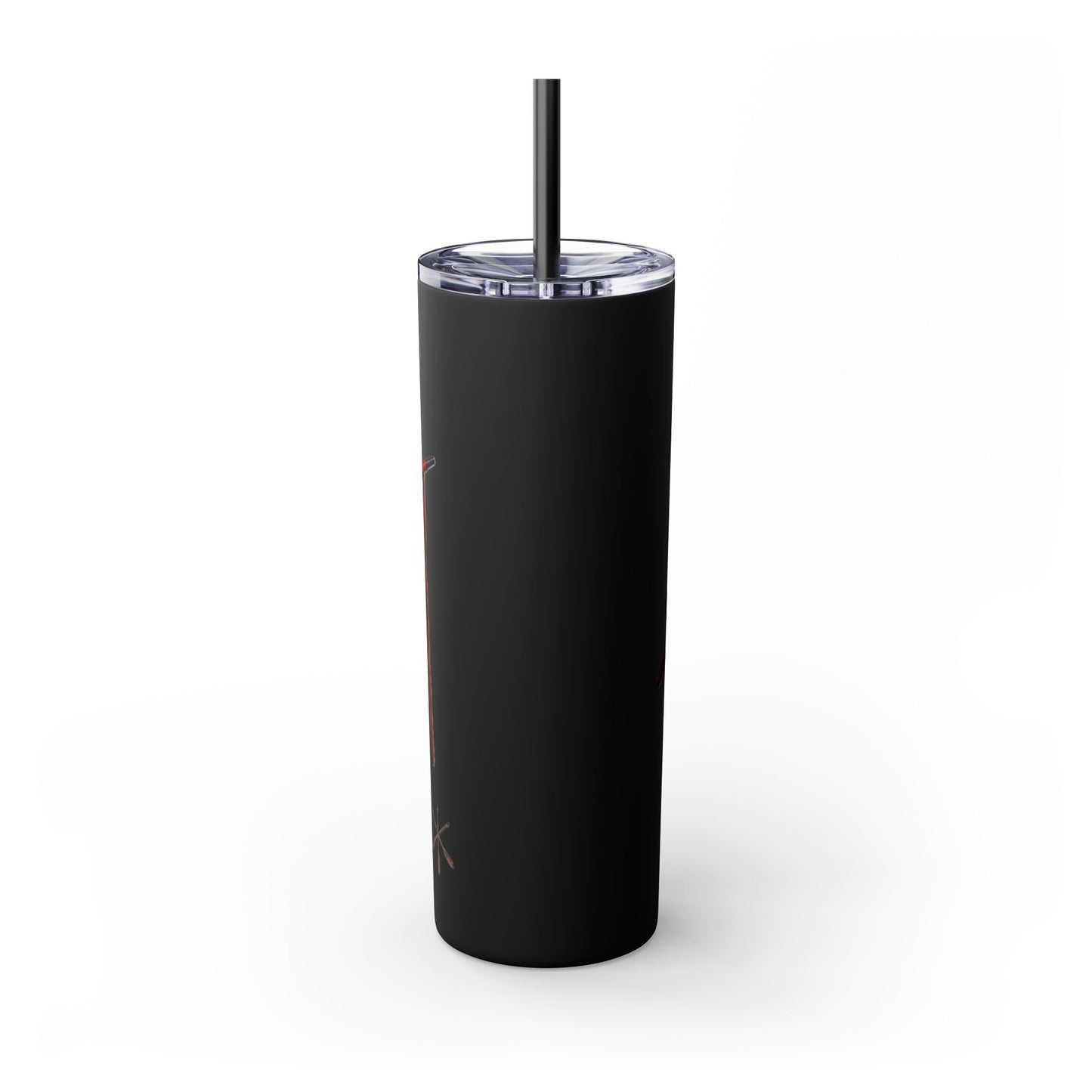 Osage Skinny Tumbler — Native Feather & Pipe Design 20oz Straw Cup