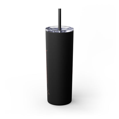Osage Skinny Tumbler — Native Feather & Pipe Design 20oz Straw Cup