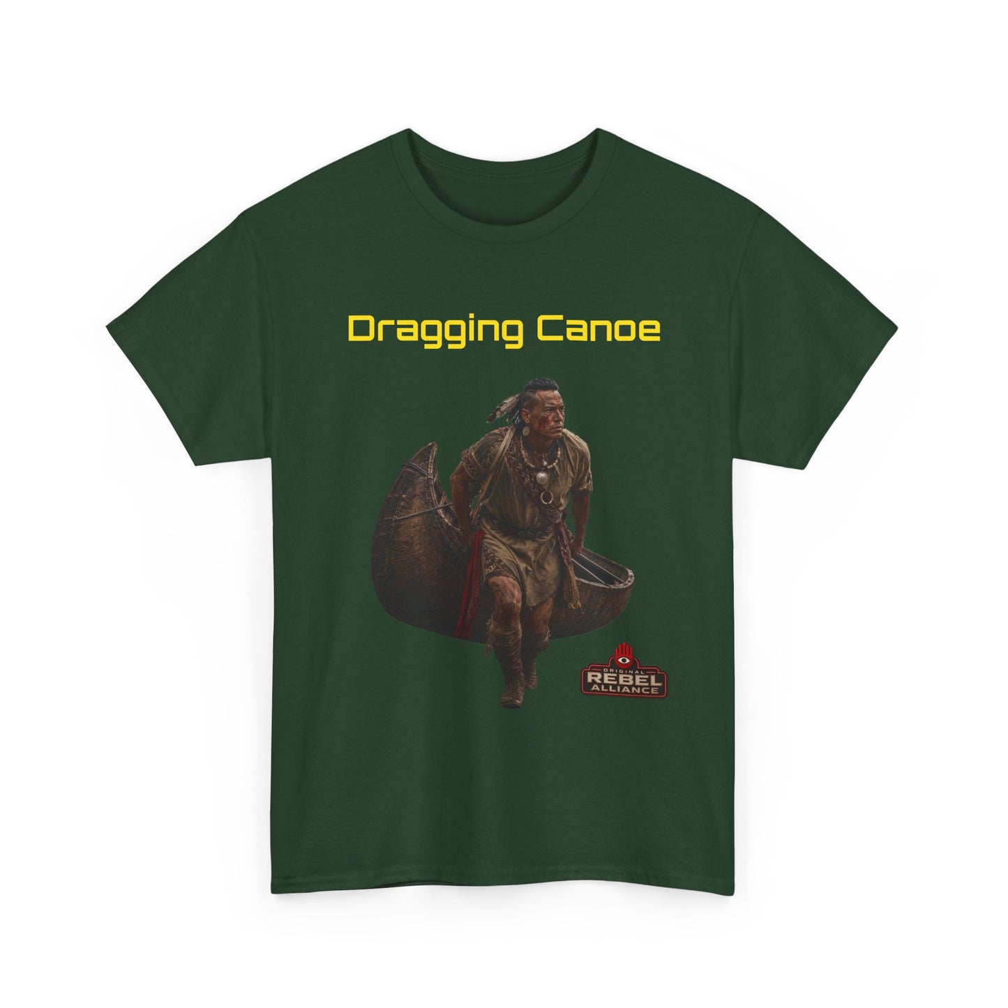 Dragging Canoe Canoe Warrior T-Shirt — Native American Historical Tribute Tee