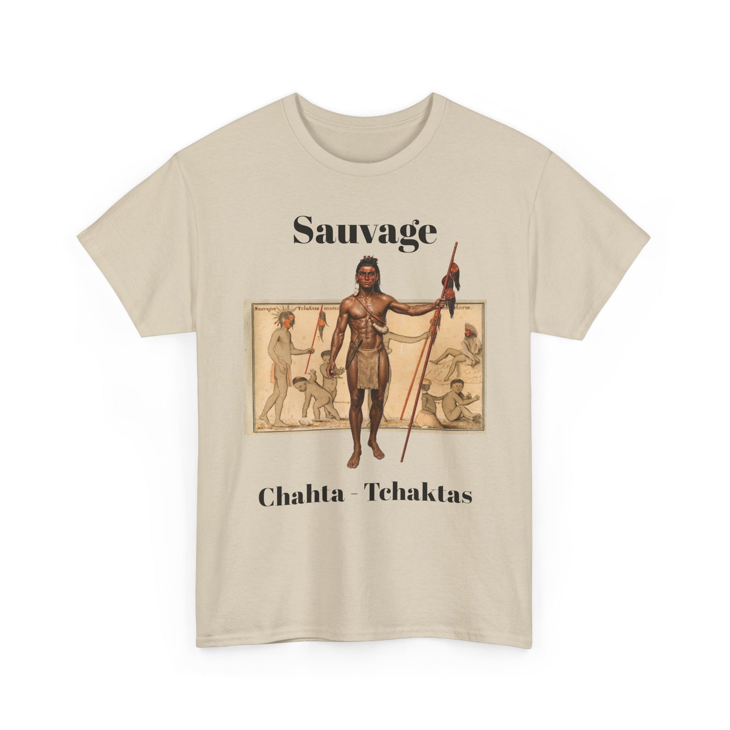 Savage Chahta Tchaklas Graphic Tee – Native American Heritage Art T-Shirt