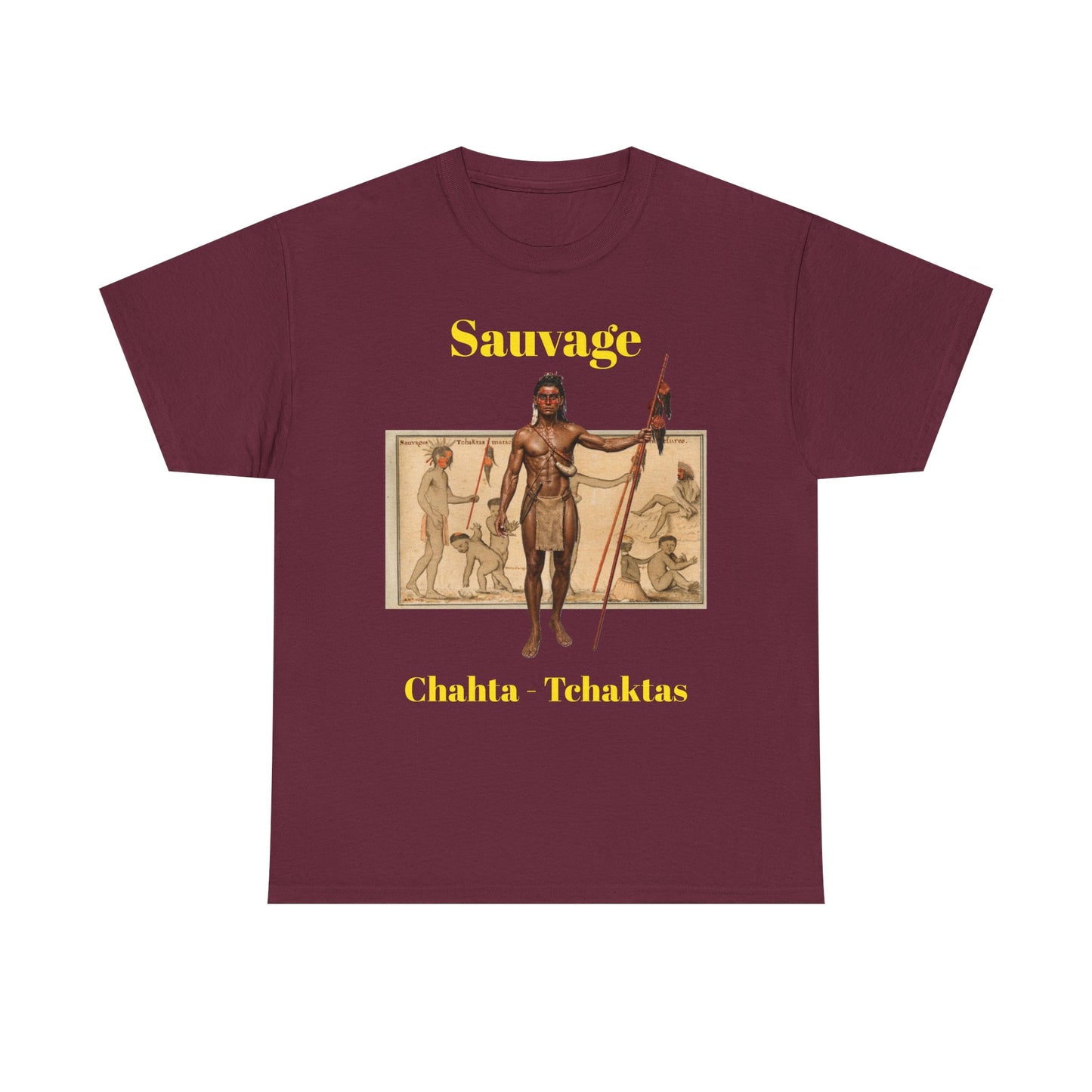 Savage Chahta Tchaklas Graphic Tee – Native American Heritage Art T-Shirt