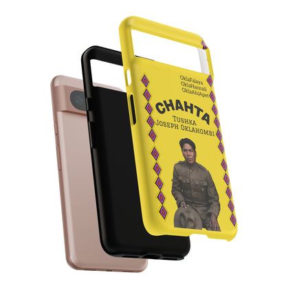 Chahta Tushka Joseph Oklahombi Yellow Phone Case — Native American Tribute Protective Cover
