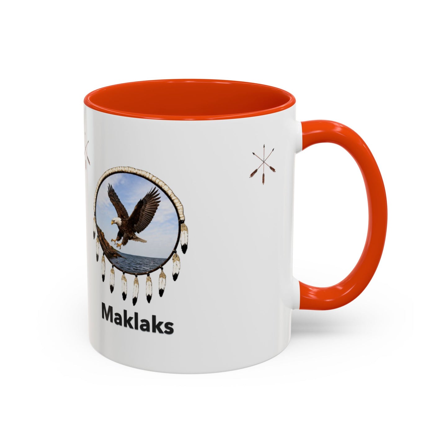 Modoc Eagle Ceramic Mug (11oz/15oz) – 'Maklaks' Native-Inspired Coffee Cup