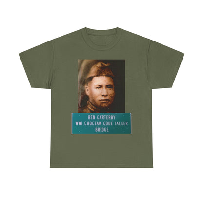Ben Carterby Choctaw Code Talker T-Shirt — WWII Native American Veteran Tribute