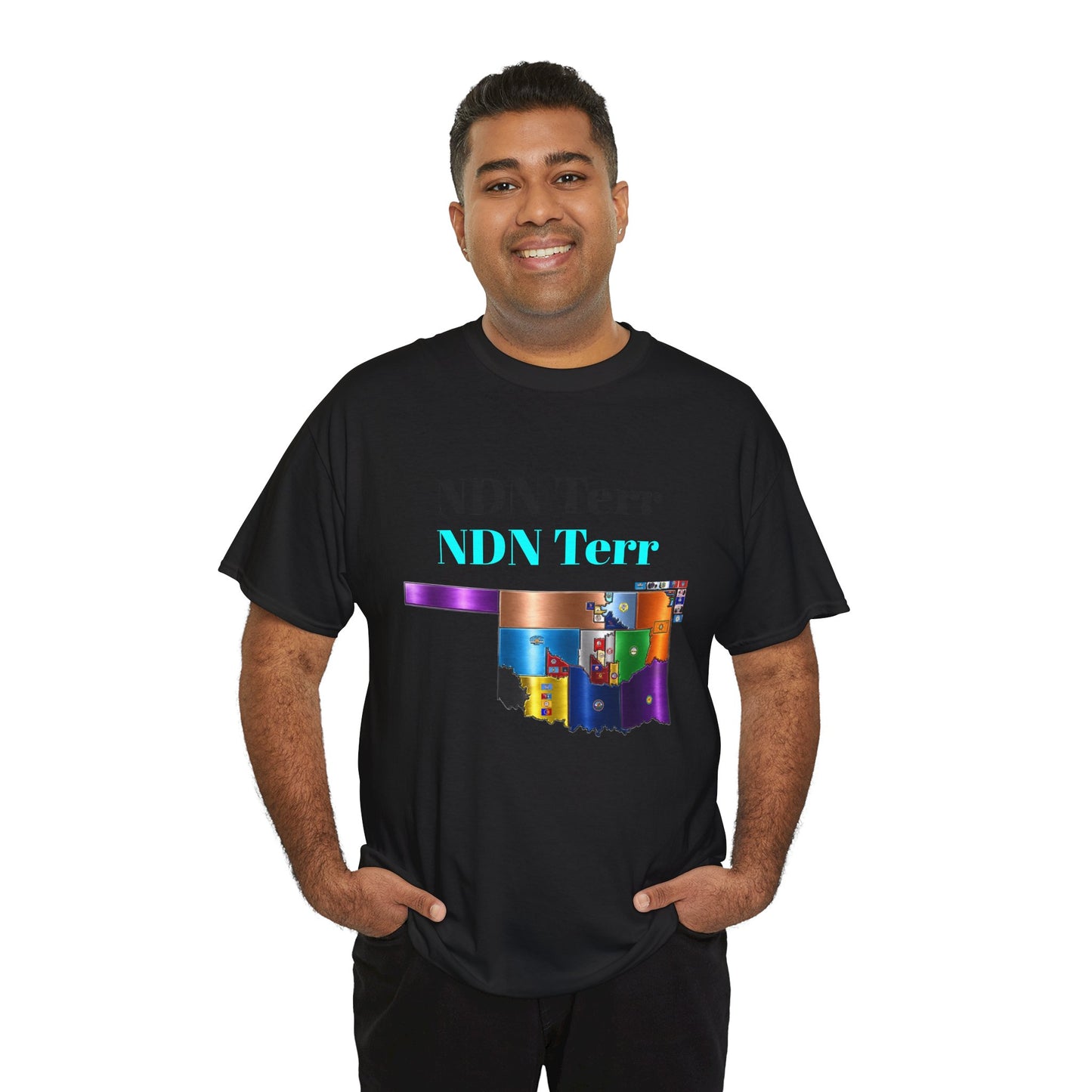 NDN Terr Oklahoma Map Tee — Native Pride Graphic T-Shirt with Arrows