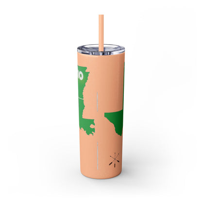 Caddo Kadohadoha Texas Map 20oz Skinny Tumbler with Straw