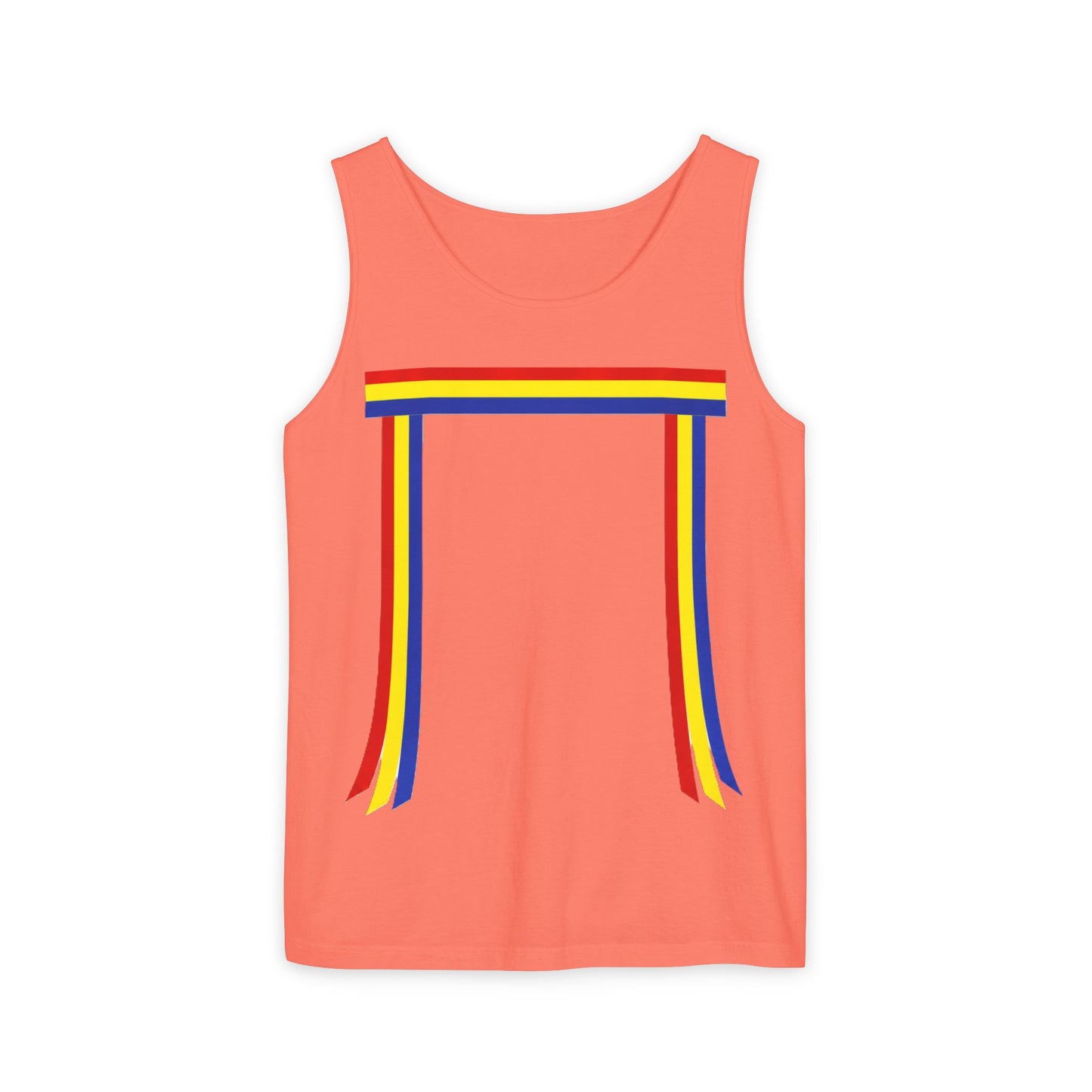 Blue Ribbon Shirt inpired Tank Top — Minimal Rainbow Ribbon Graphic