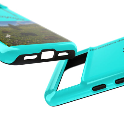 Seneca Cayuga Wildlife iPhone Case — "Keepers of the Western Door" Teal Protective Cover