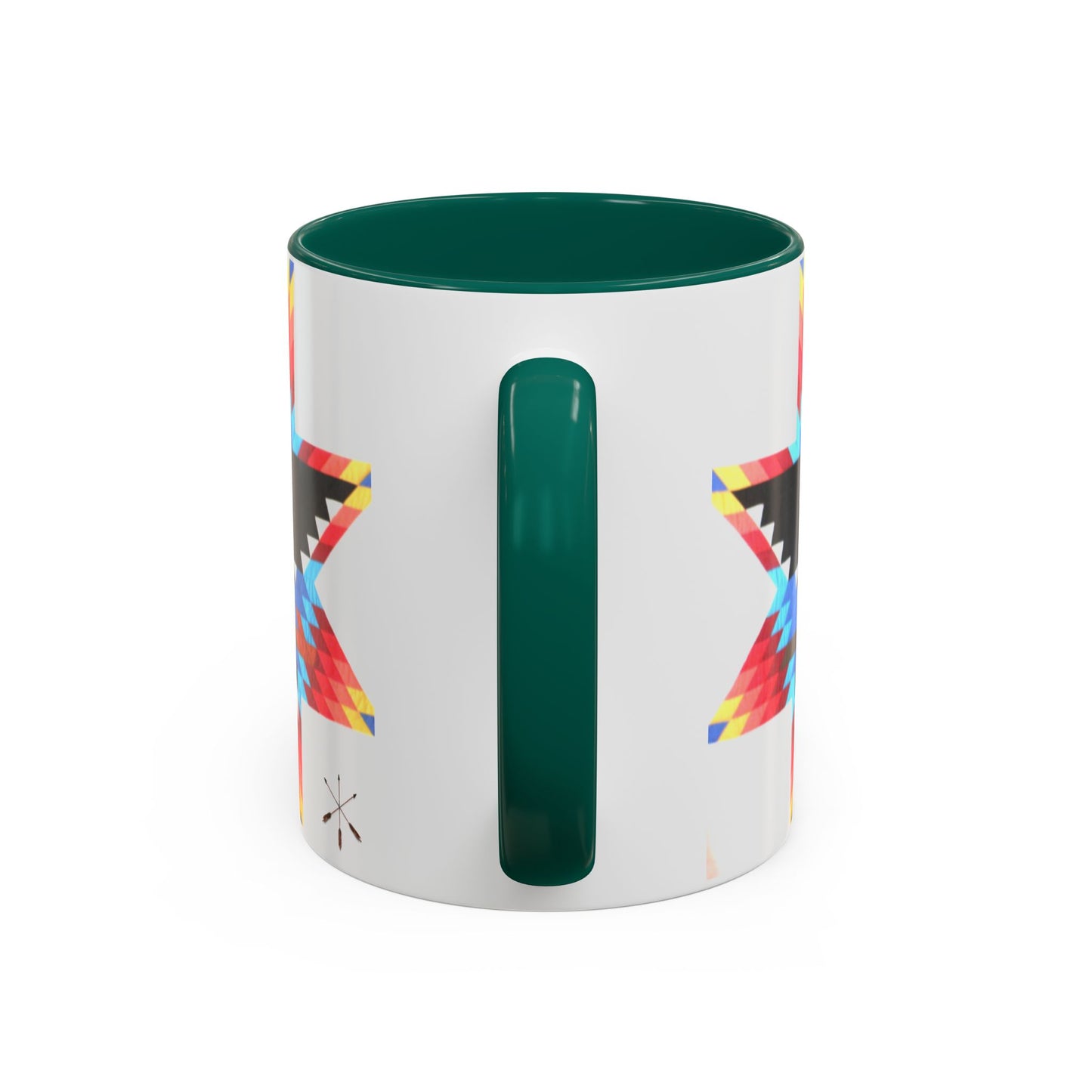 Onci  Eagle Star Ceramic Mug — Colorful Geometric Native-Inspired Coffee Cup (11oz, 15oz)