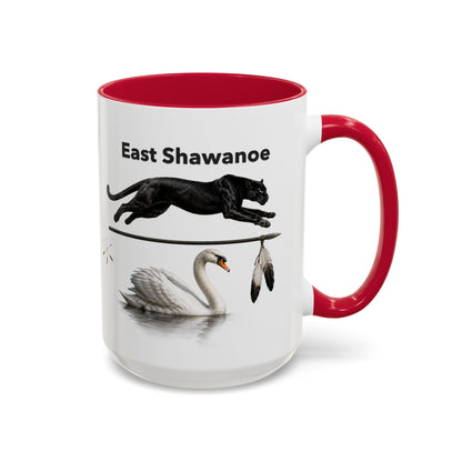Shawnee East Shawanoe Mascot Panther & Swan Coffee Mug (11oz/15oz)