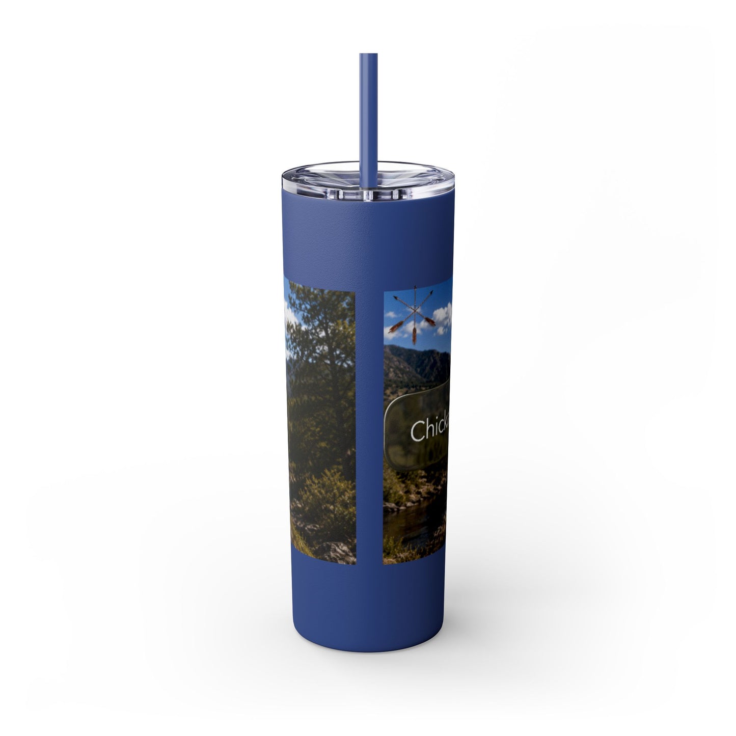 Chickasaw Skinny Tumbler with Straw, 20oz