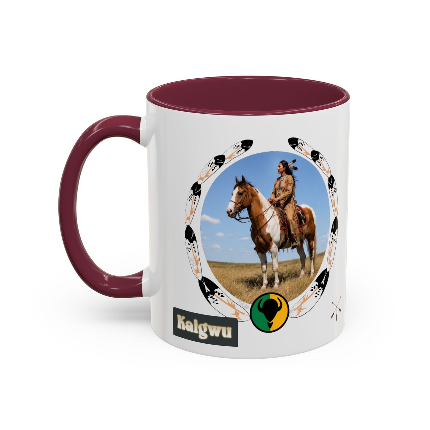 Kiowa Native Horse Photo Mug — Western Indigenous Pride Coffee Cup (11oz/15oz)