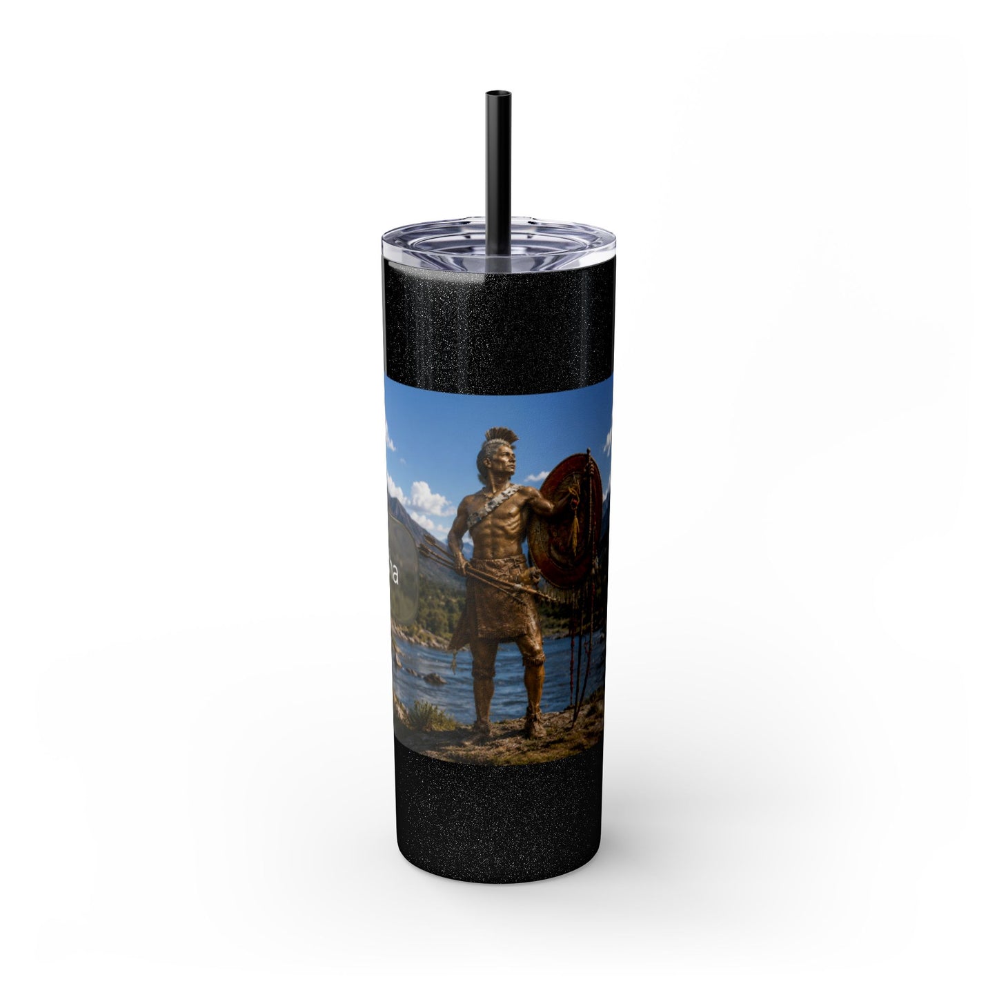 Chickasaw Skinny Tumbler with Straw, 20oz