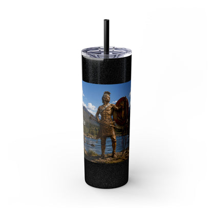 Chickasaw Skinny Tumbler with Straw, 20oz