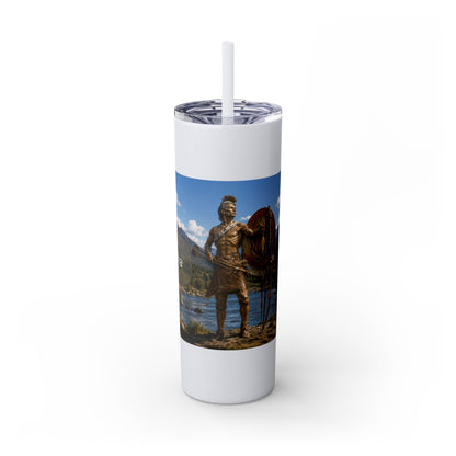Chickasaw Skinny Tumbler with Straw, 20oz