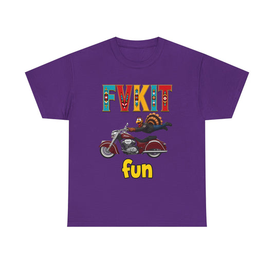 Turkey Motorcycle  Graphic Tee — Retro Rider Humor T-Shirt