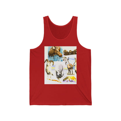 Wildlife Collage Tank Top — Vintage Animals & Arrow Back Graphic