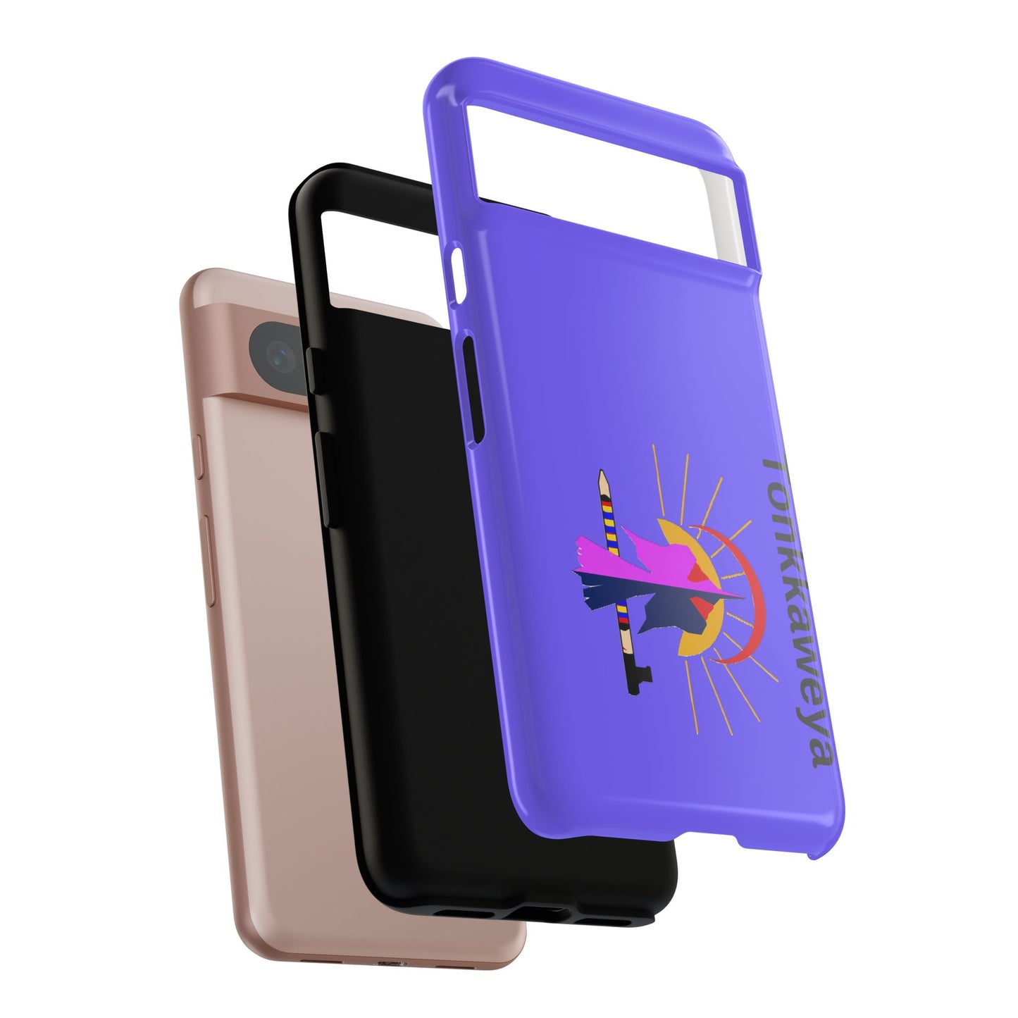 Tonkawa Phone Case — Tonkkaweya Sunrise Design (Protective Purple Hard Shell)