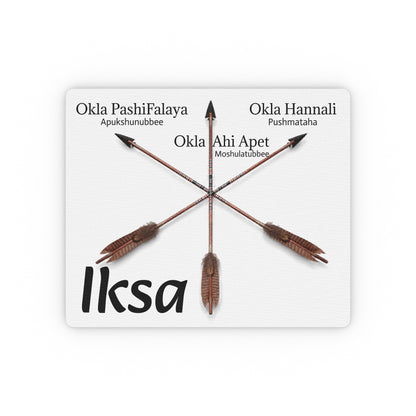 Choctaw Clan Arrows Rectangular Mouse Pad — Okla PashiFalaya, Okla Hannali, Okla Ahi Apet Design