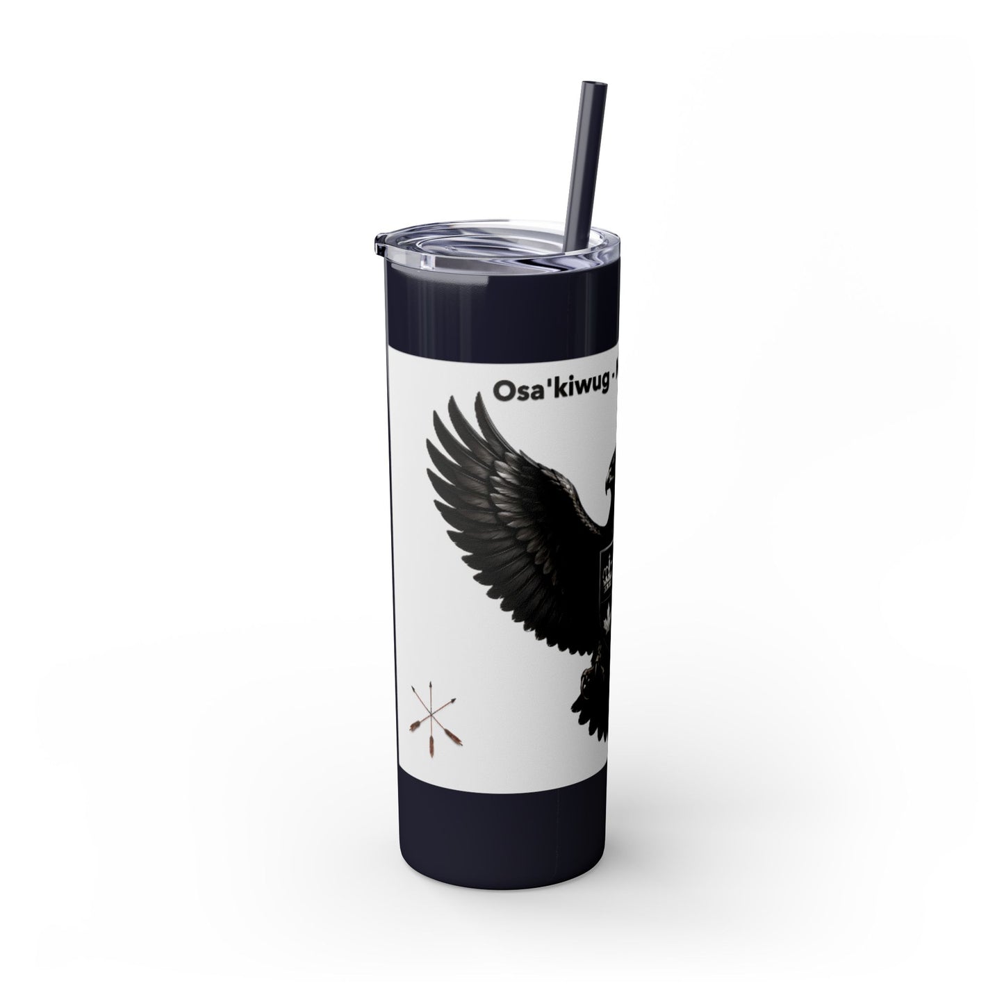 Sac Fox Skinny Tumbler with Straw, 20oz