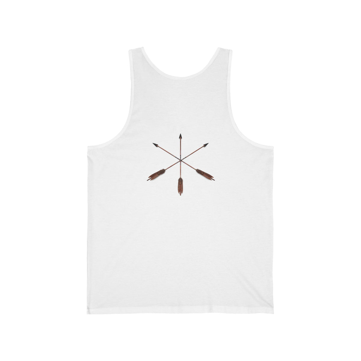 Native Mask & Arrow Tank Top — Tribal Mask Art Graphic Tank