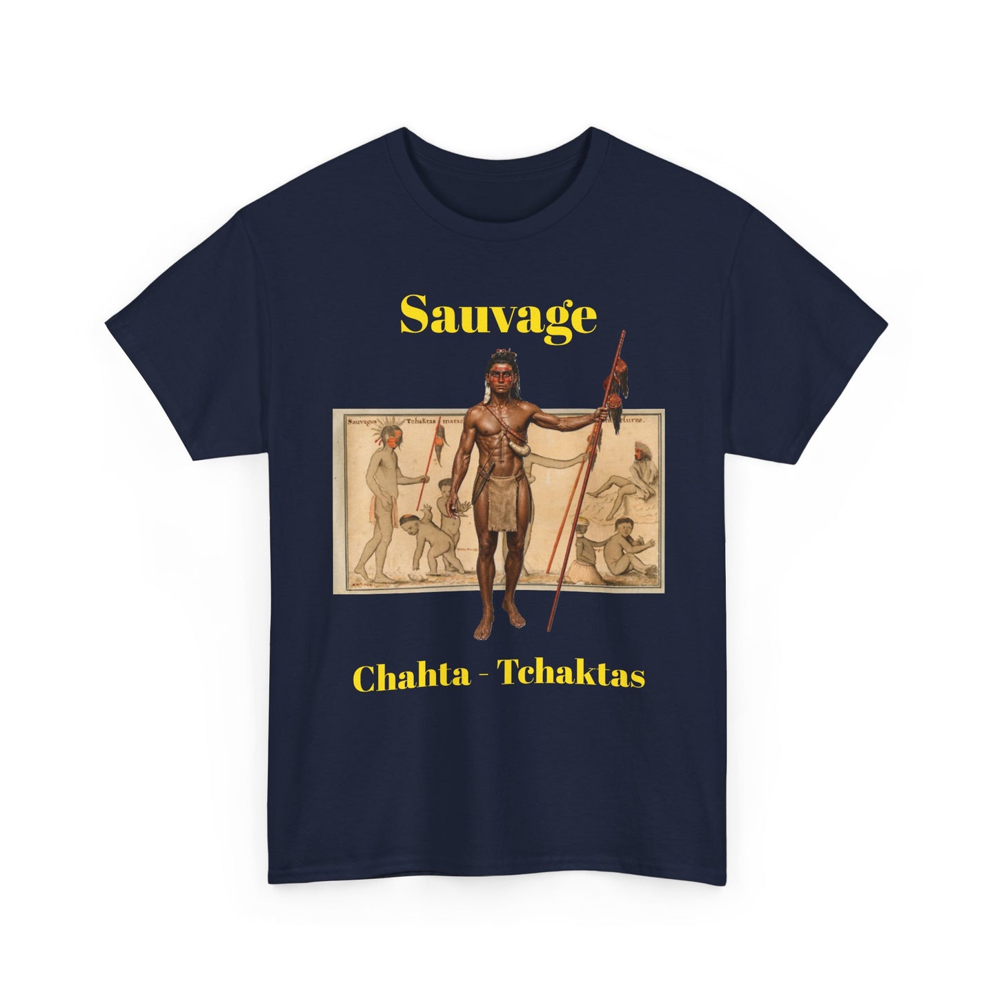 Savage Chahta Tchaklas Graphic Tee – Native American Heritage Art T-Shirt