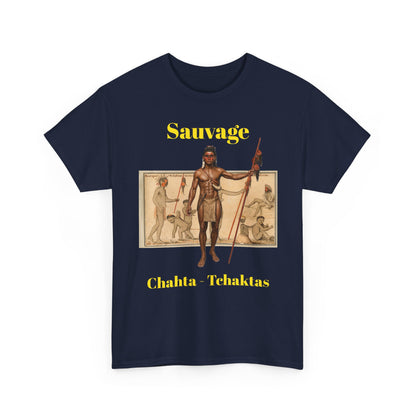 Savage Chahta Tchaklas Graphic Tee – Native American Heritage Art T-Shirt