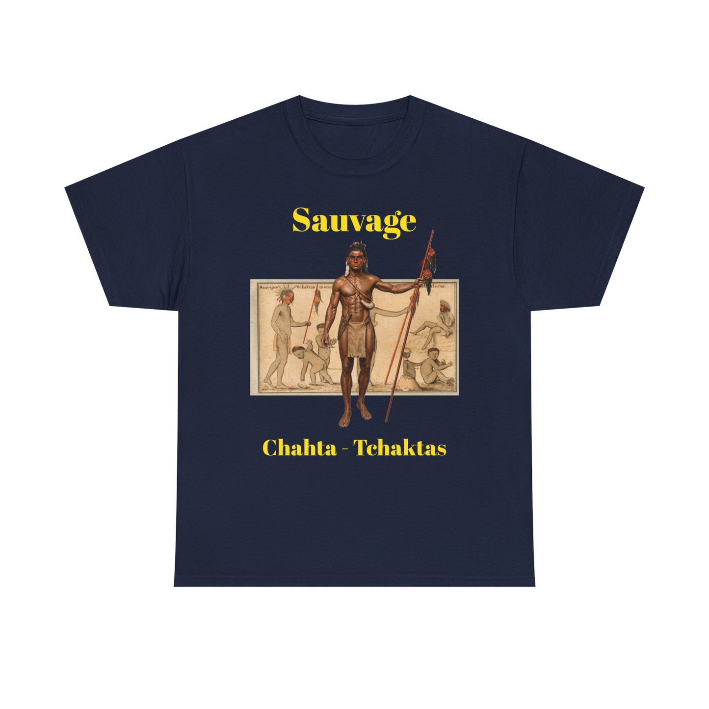 Savage Chahta Tchaklas Graphic Tee – Native American Heritage Art T-Shirt