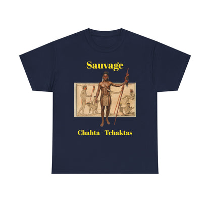 Savage Chahta Tchaklas Graphic Tee – Native American Heritage Art T-Shirt
