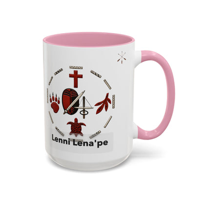 Delaware East Lenni Lenape Tribal Ceramic Mug – Native Symbols Coffee Cup (11oz/15oz)