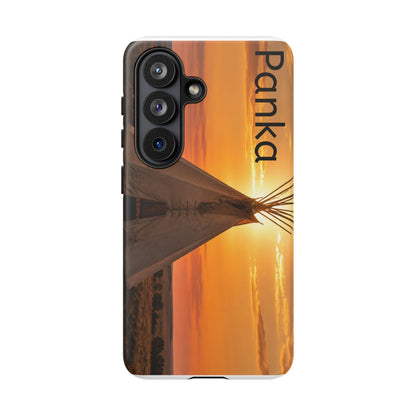 Ponca Sunset Tipi Phone Case — Personalized Native Teepee Landscape