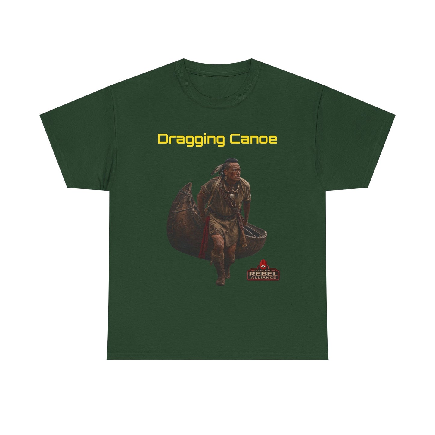 Dragging Canoe Canoe Warrior T-Shirt — Native American Historical Tribute Tee