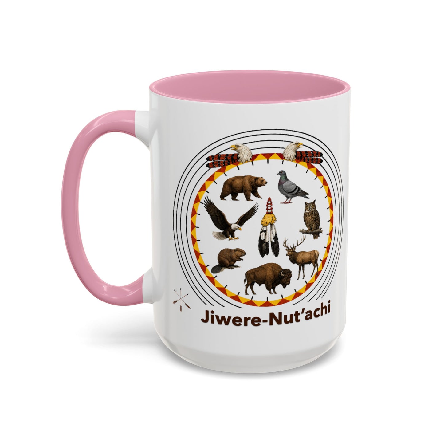 Otoe Missouria Native Animal Circle Mug – 'Jiwere-Nut'achi' Illustrated Coffee Cup (11oz/15oz)