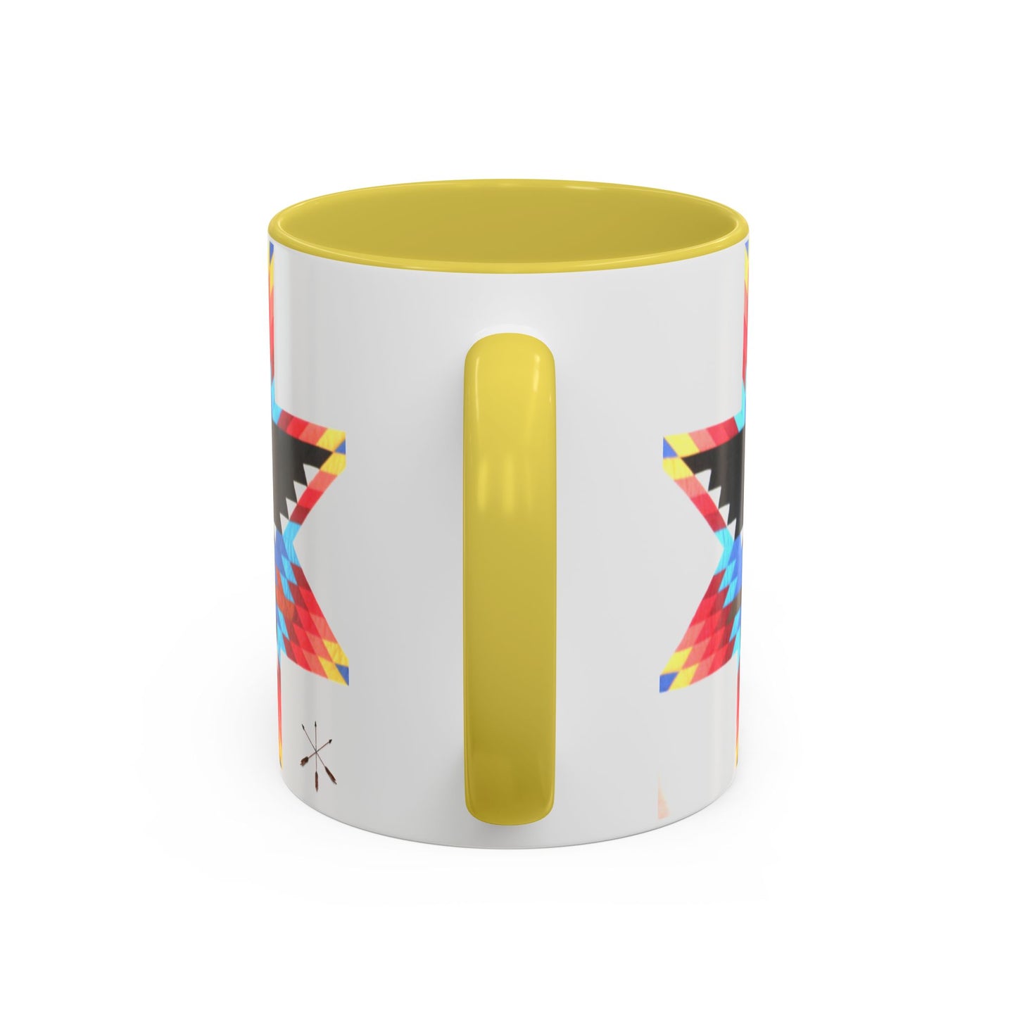 Onci  Eagle Star Ceramic Mug — Colorful Geometric Native-Inspired Coffee Cup (11oz, 15oz)