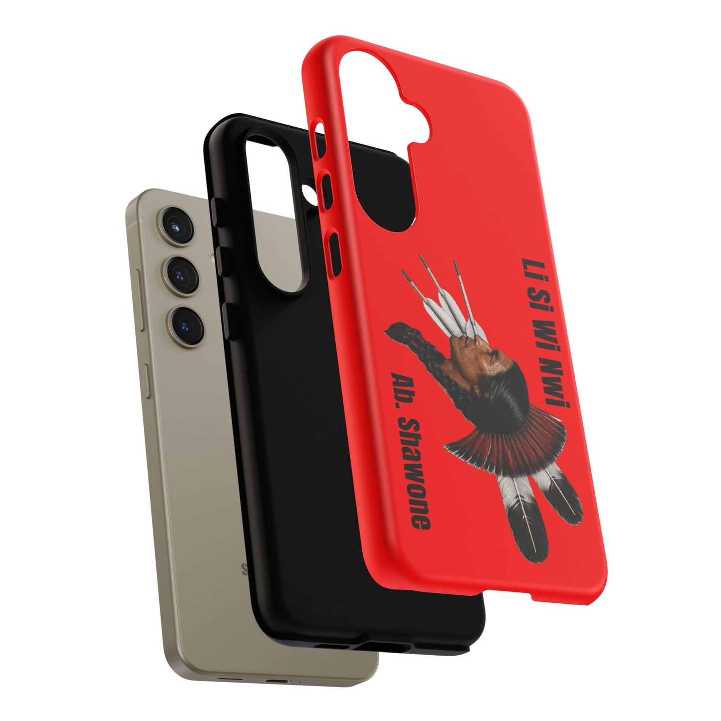Absentee Shawnee Headdress Phone Case — 'Li Si Wi Ni' Design