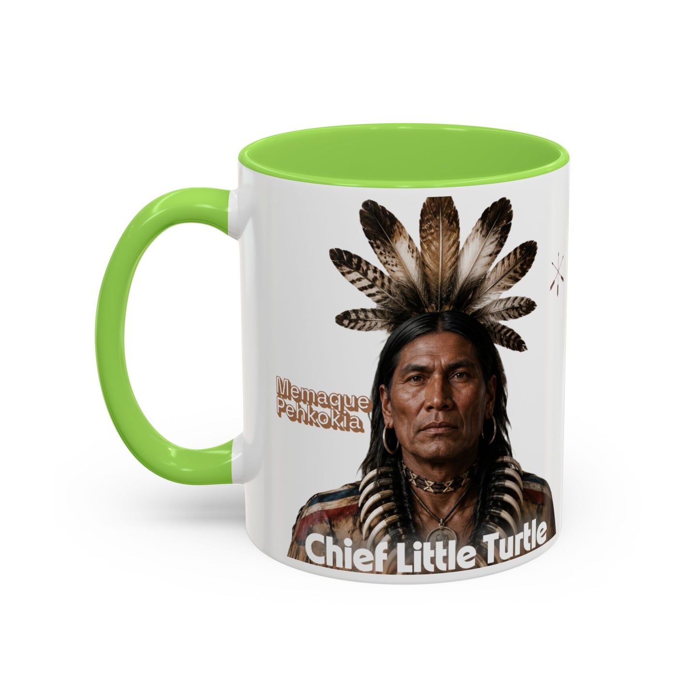 Miami Ceramic Mug — 'Chief Little Turtle' Native Warrior Portrait (11oz & 15oz)