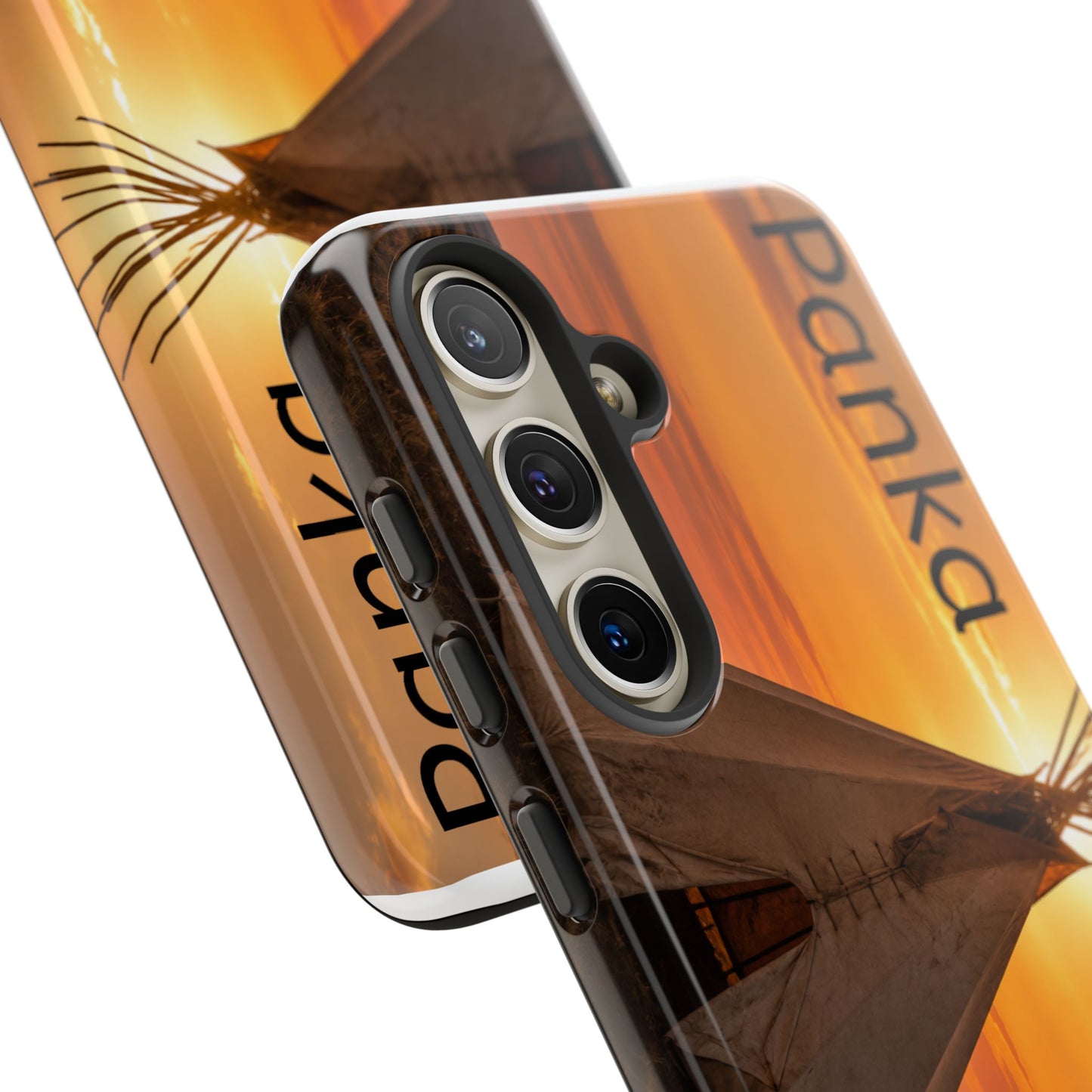 Ponca Sunset Tipi Phone Case — Personalized Native Teepee Landscape
