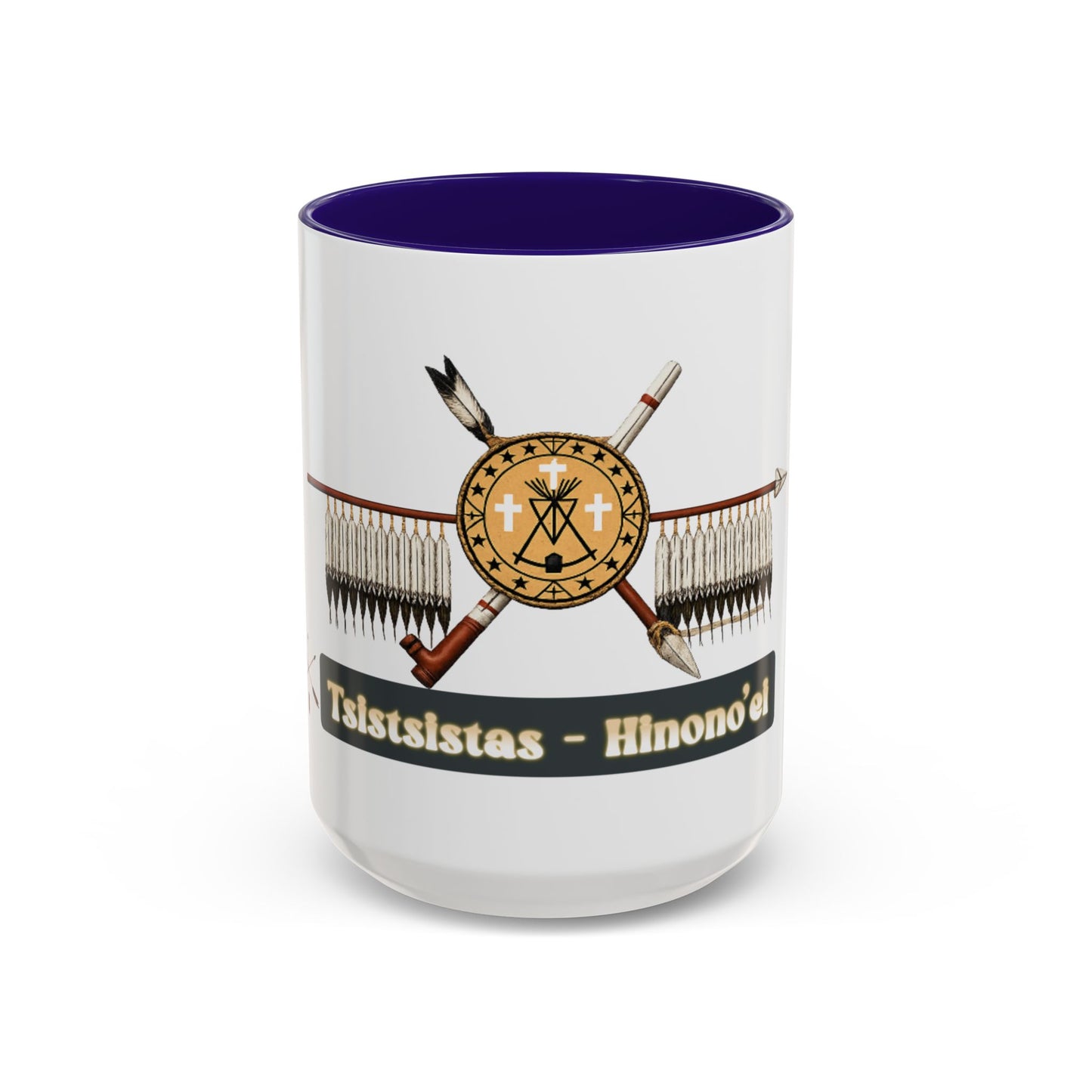 Cheyenne Arapaho Native Heritage Shield Coffee Mug – 'Tsistsistas / Hinono’ei' 11oz & 15oz