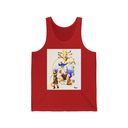 Inupiat/Yupik Wildlife Art Tank Top — Vintage Woodland Animal & Arrow Graphic