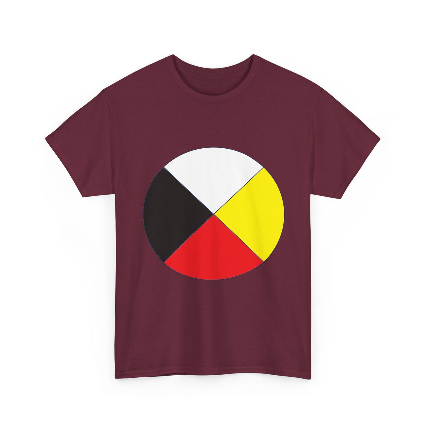 Native Medicine Wheel Tee — Four Directions Circle Design T-Shirt