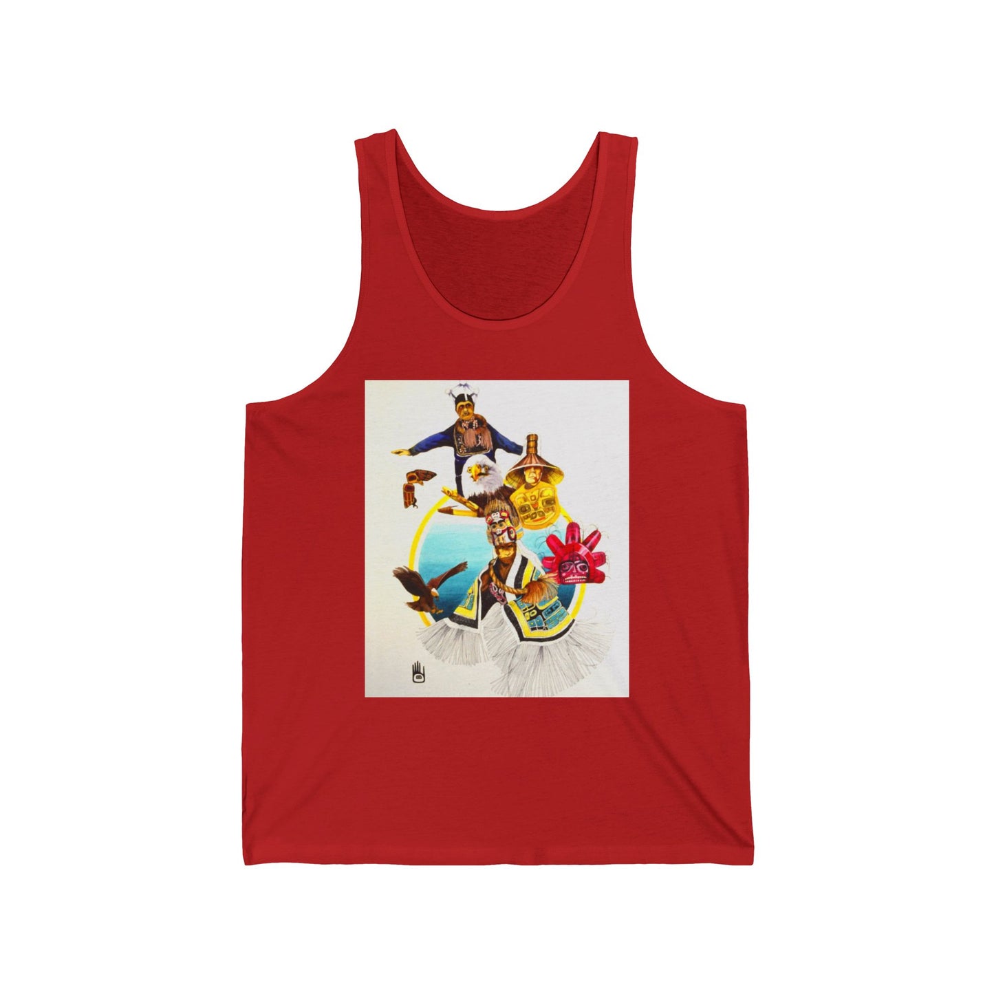 Tlingit Tank Top — Retro Beach Graphic Jersey Tank