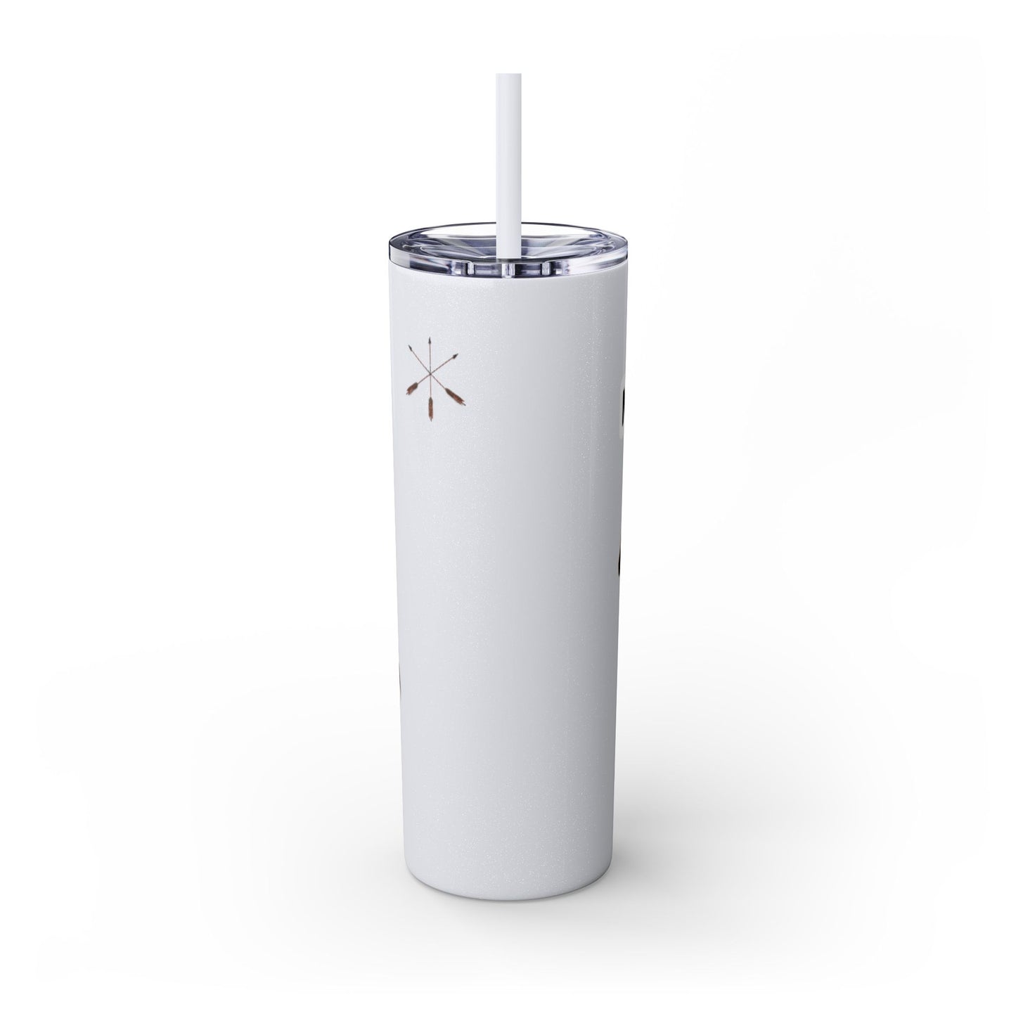 Comanche Numunah Warrior Horse 20oz Skinny Tumbler with Straw — Native American Inspired Travel Cup